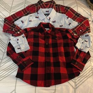 The Children's Place Red and Black Plaid Button Down Shirt